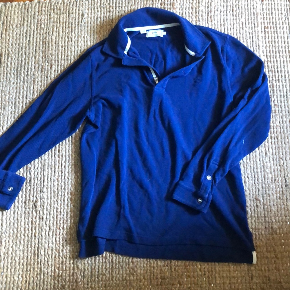 Southern Tide navy long sleeve polo